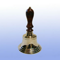 Brass Bell with Wooden Handle (Screened)